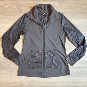 Under Armour Women’s Grey Fitted Lux Track Jacket with Full Zip - M